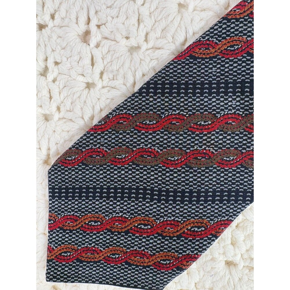 Vintage Missoni Uomo Men's Silk Tie 3" x 58" EUC Made in Spain Navy Blue